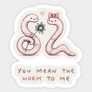 Worm Love Sticker